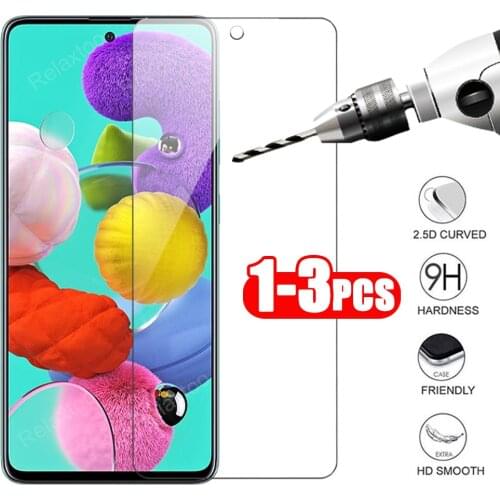 1-3 PCS Tempered Glass for Samsung A51 A 51 Screen Protector for Samsung galaxy A21s A01 A21 A31 A71 4G A 21 S Protective Film