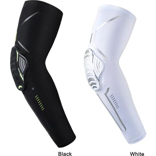 1pc Honeycomb Arm Guard Crashproof Compression Sleeves Sports Fitness Elastic Elbow Protective Pad Outdoor Basketball Football