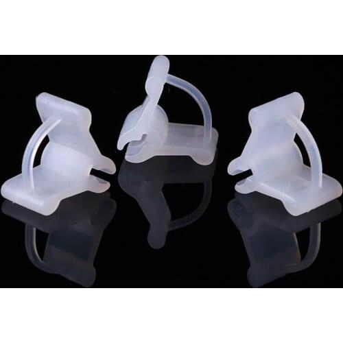 100 Pcs/Pack Mini Transparent Plastic Flower Plants Supporters Connects Vines Plants Seeding Grafting Clips Garden Tools