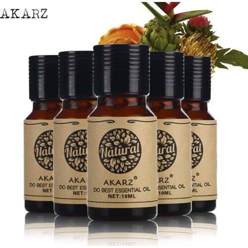AKARZ Famous brand Sandalwood Jasmine Helichrysum Musk Violet essential oil Aromatherapy Massage Spa Bath skin care 10ml*5