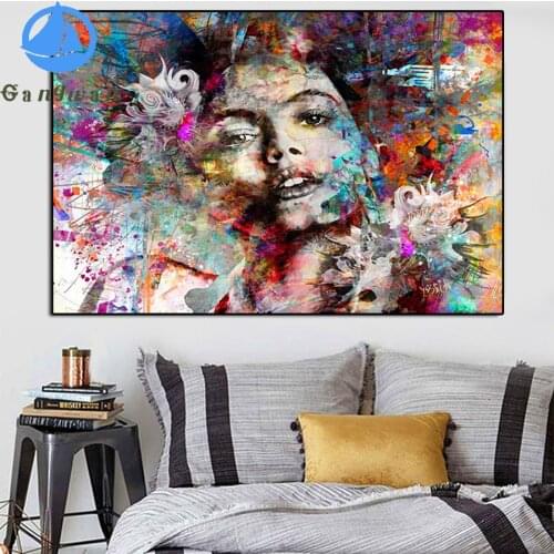 5D DIY Diamond Painting abstract girl Cross Stitch Diamond Embroidery Graffiti art 5d square round diamond mosaic woman Decor