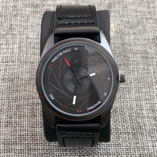 PABLO RAEZ Fashion Men Watch Ultra Thin Quartz Male Casual Leather Date Waterproof Sport Black Calendar Simple Relogio Masculino