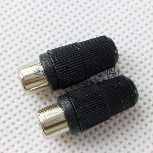 30pcs RCA cylindrical plastic fitting female Lotus Lotus female plastic mounting head nickel-plated RCA female head assembly