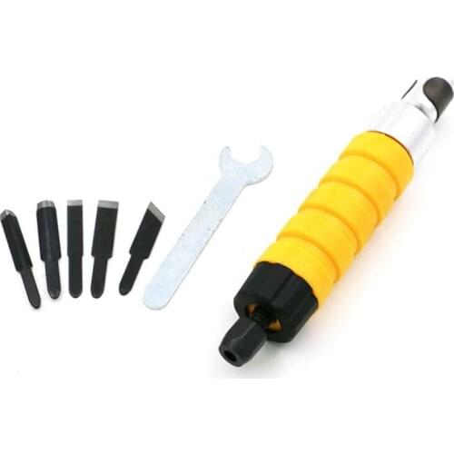 Electric furniture wood carving knife, Electric chisel hand shank+5 Carving knife and small spanner, Electric carving suite