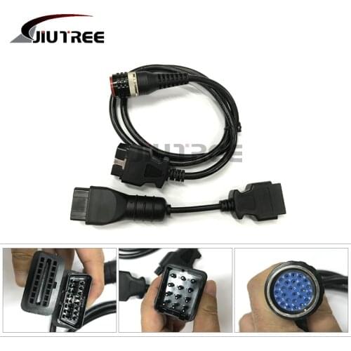 OBDII cable with 12 pin truck diagnosis cable for Vocom 12pin Cable + vocom 88890304 OBD2 Cable diagnostic tool For Vocom 888900