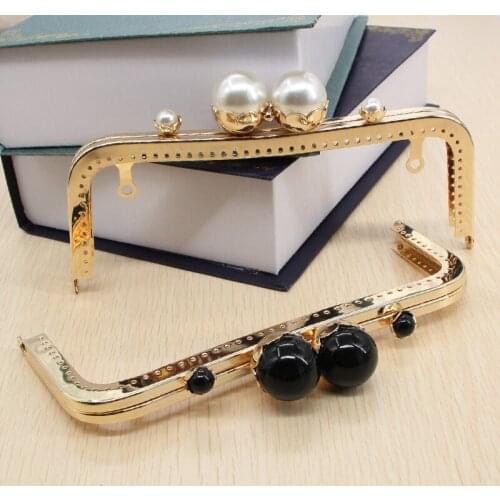 Marble White Black Pearl Metal Clasp Needlepoint Purse Frame High Quality China Bag Hanger Purse Frame Parts Sewing Obag Handle