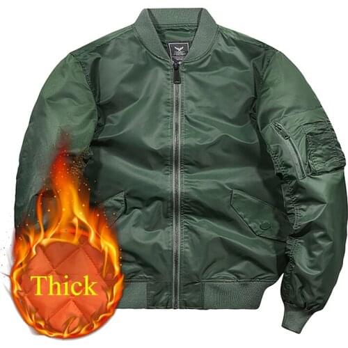 2021 Men Winter Military Jacket MA1 Outwear Cotton Padded USAF Pilot Army Bomber Male Jacket Coat Casual Baseball Jackets