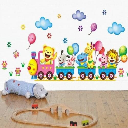 BestP Train Wall Sticker for Kids Room Home Decor Nursery Wall Decal Children Poster Baby House Mural DIY Hot Sell