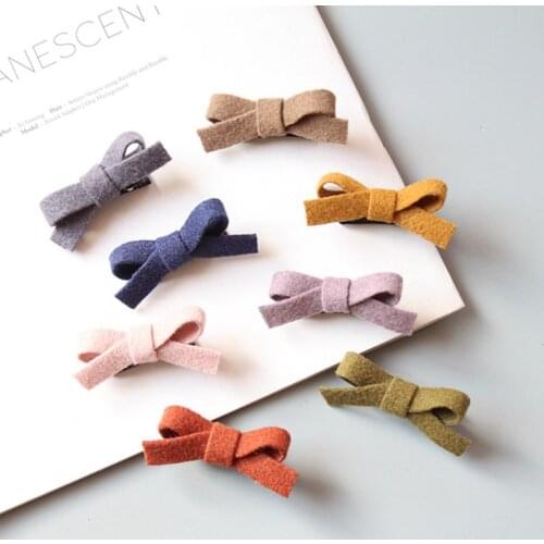 Wholesale Boutique 40pcs Fashion Cute Hair Bow Hairpins Solid Mini Bowknot Hair Clips Princess Headwear Hair Accessories