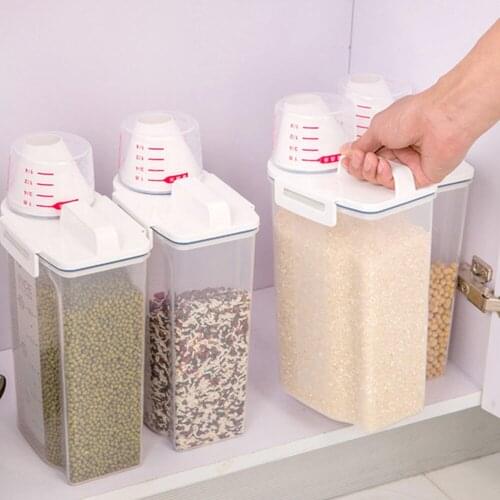 Kitchen Organizer Transparent Grain Storage Tank Food Dry Goods Storage Box Household Container Waterproof Box
