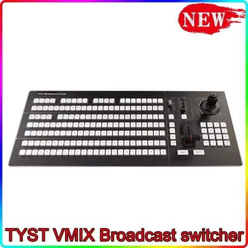 TYST VMIX Broadcast switcher Panel 4M/E Advanced Panel Wipe, Real Time Live Slow Motion Playback Systems Keyboard