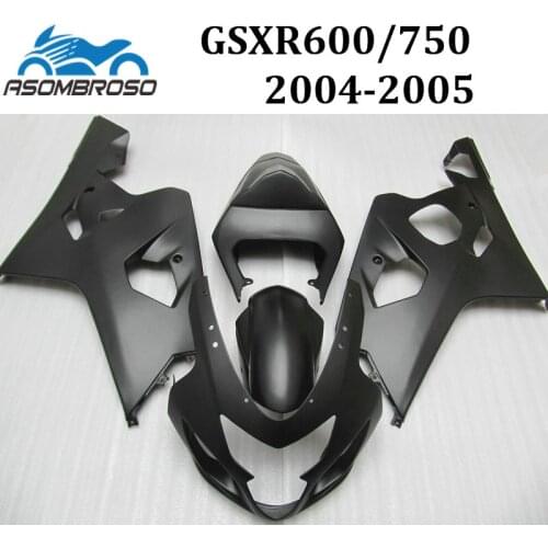 Custom Fairings set For Suzuki K4 2004 GSXR750 2005 GSX R600 Fairing kits GSX R750 04 05 matte black ABS aftermarket body parts