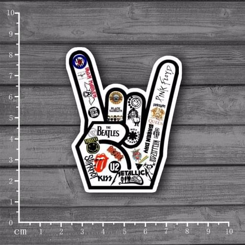 Rock Zombie Hand Classic Kids Toys Stationery stickers Travel Suitcase Wall Pencil Box Bike Phone graffiti Car Styling[Single]