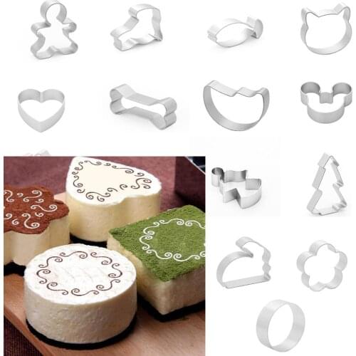 Christmas Cookie Cutter Stainless Steel Cut Candy Biscuit Mold Cooking Tools Gingerbread Theme Metal Cutters Mould Snowman