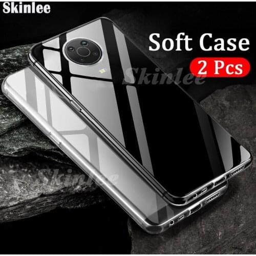 Skinlee 2 pcs Cover For Nokia G20 Case Transparent Clear Water Soft Cover For Nokia G20 Clear Shockproof Cases G10