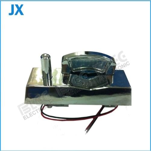 Coin entry with LED light Zinc alloy bright chrome plated rectangle coin entance for gaming machine