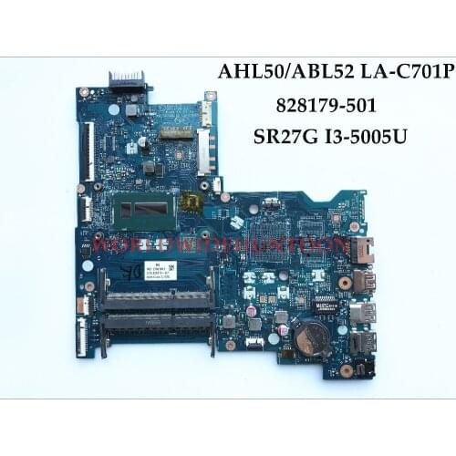 High quality 828179-501 for HP 15-AC 15-AC113CL laptop motherboard AHL50/ABL52 LA-C701P SR27G I3-5005U DDR3L 100% Fully Tested