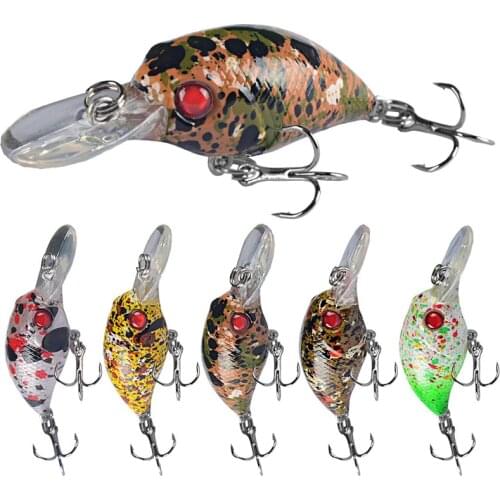 1pcs Crankbait Fishing Lure 4.5cm 3g Topwater Crank Wobbler Isca Artificial Bass Pike Hard Bait Pesca Japan Fishing tackle