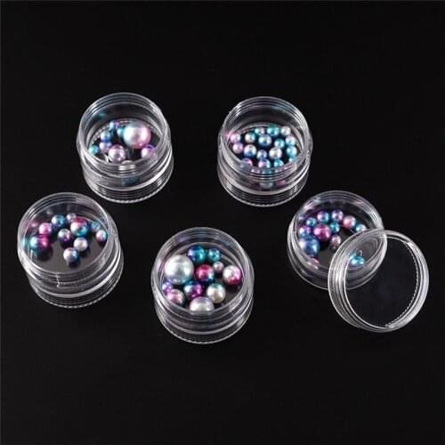 1PCS Transparent 5 Slots Pills Box Medicine Box Case Organizer Holder Refillable Bottles 3.8*3.8*10cm