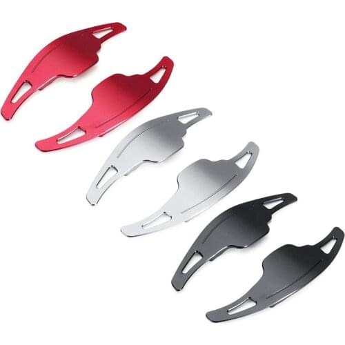 2Pcs GSD Aluminum alloy Car Steering Wheel Shift Paddle Shifter Extension for chevrolet Camaro 2012-2015 Silver