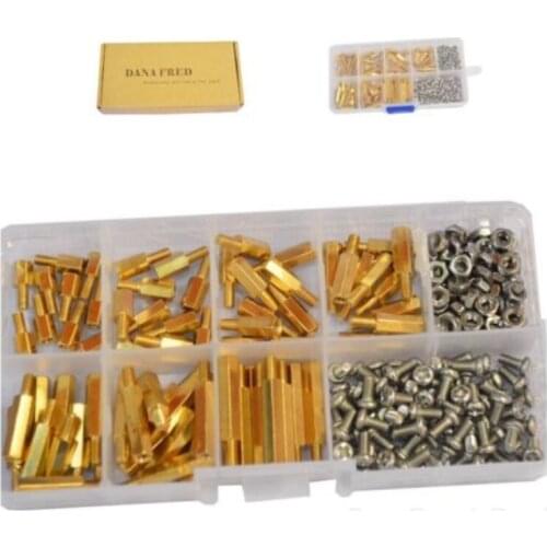 200 PCS M3 Male-Female Hex Brass Standoff Bolt Screw Nut Motherboard Assortment Kit