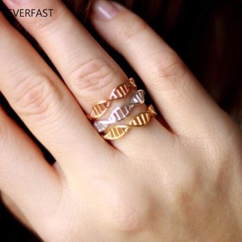 3pc/Set Punk Style DNA Fashion Rings Chemistry Molecule Men Women Geeks Minimalist Ring Set Jewelry