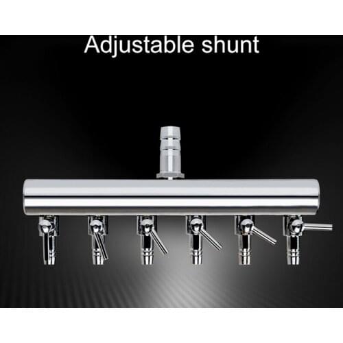 5 Choice Adjustable Fish Tank Oxygen Tube Air Flow Splitter Distributor Stainless Steel Pump Valves for Aquarium Parts
