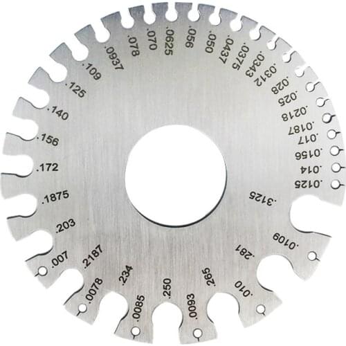 Promotion! 0-36 Round Awg Wire Gauge Thickness Ruler Gauge Diameter Steel Measurer Tool