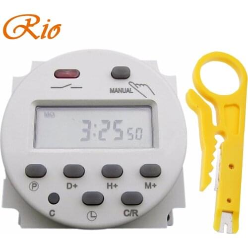 DC12V/DC24V/AC110V/AC220V CN101A Mini Digital LCD Power Weekly Programmable Electronic Timer Relay Switch