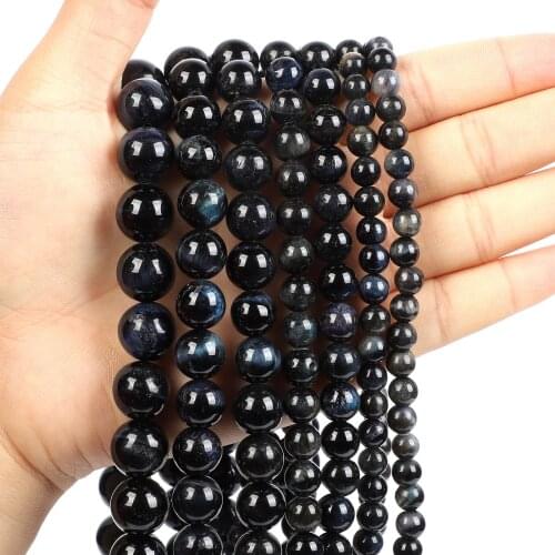 Natural Stone Beads Star Orchid Tiger Eye Stone Round Loose Beads for Jewelry Making Needlework Bracelet DIY 4-12 MM