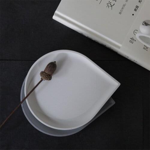 Cement tray mold jewelry tray concrete aromaumeric gypsum crafts placed creative water drop shape coasters plate silicone mold
