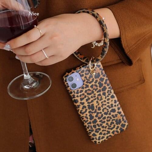 INS Leopard bracelet ring phone case for iphone 12 12Pro Max 11 11Pro Max XR X XS Max SE2020 7 8 Plus soft silicone case capa