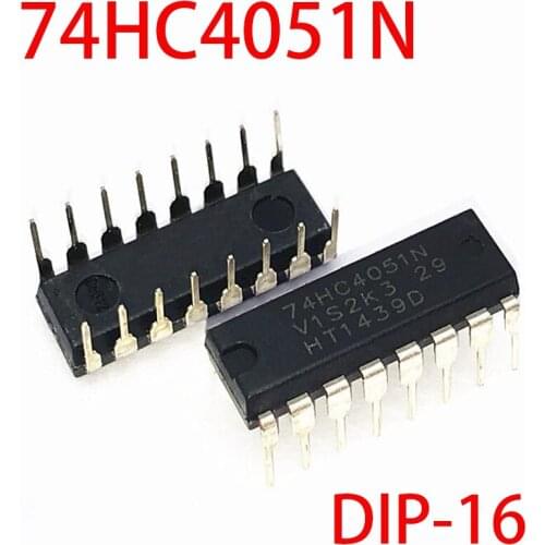 10pcs/lot 74HC4051N 74HC4051 DIP-16 interface chip New Original