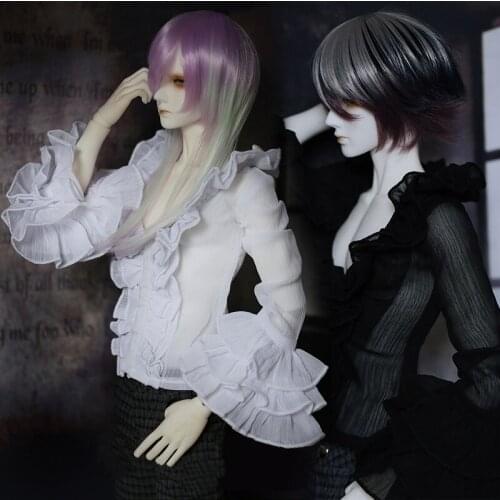 D03-P541 children toy BJD DD SD MSD 1/3 uncle dolls Photo props clothes Palace translucent V-neck shirt 1pcs