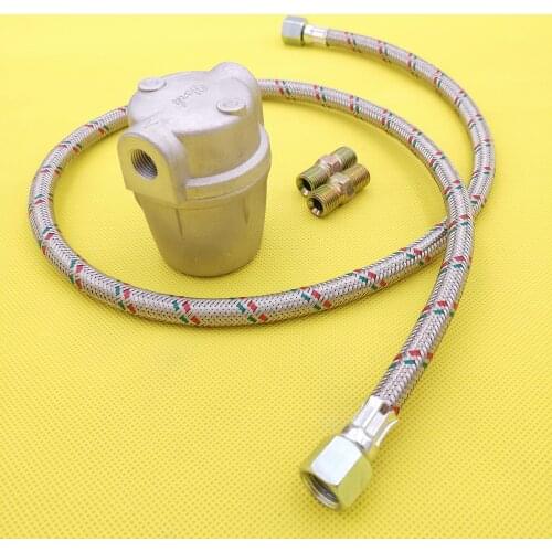 Waste Oil fuel Filter Methanol Diesel Light Heavy Oil Filter Aluminum Cup 1/4" 1/2"Strainer Water Separator For Burner or boiler