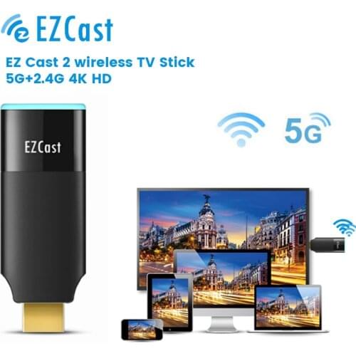 Ezcast 5G Wireless WIFI Adapter TV Stick Display Dongle Screen Mirror DLNA Video Converter for Iphone 11 12 Android Phone To TV