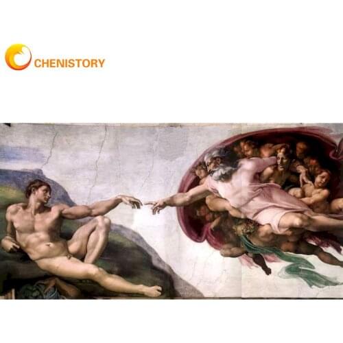 CHENISTORY Painting By Numbers Naked Man Figure Oil Picture By Number HandPainted 60x75cm Frame Modern Home Wall Decoration