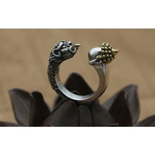 Solid 925 Sterling Silver MENS Mara Buddha ring rings jewelry gift A5718