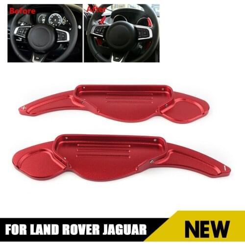 For Land Rover Jaguar Red Steering Wheel Shift Paddle Shifter Extender 2pcs