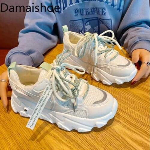 Womens Shoes Internet Celebrity Womens Trendy 2021 New Fashion Spring Breathable Sneakers Comfortable Platform Running Shoes