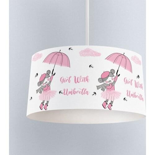 Lamp For Kids Bedrooms Light Chandelier for Living Room Childrens Room Girl with Pink Umbrella Model 092
