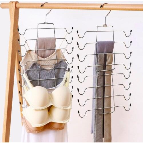 Multi-Layer Underwear Hanger Folding Hanging Camisole Hanger Storage Multifunctional Magic Hanger Home Tie Rack