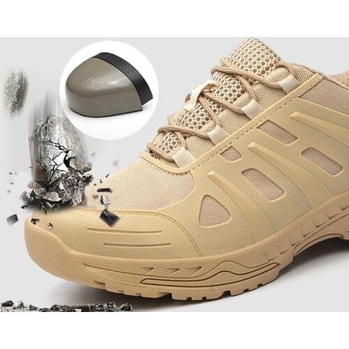 Men Women Steel Toe Cap Anti-smashing Safety Shoes New lightweight Breathable anti-skid Puncture Proof Construction Work sneaker
