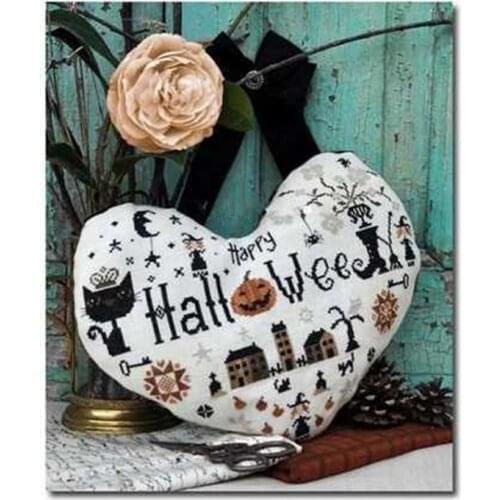 Halloween Heart 41-33 Cross Stitch Set Cross-stitch Kit Embroidery Needlework Craft Packages Cotton Fabric Floss