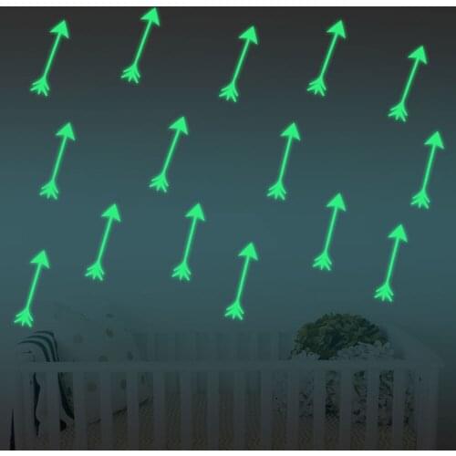 Arrow Wall Sticker Glow In The Dark Luminous Fluorescent Baby Wall Stickers Home Decor Decals