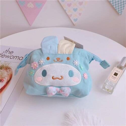 New Fashion Dog Face Cartoon Plush Girls Kids Small Canvas Cosmetic Bags Cases For Kids Gifts