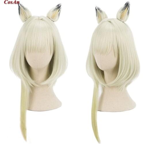 New The High Quality Wigs Hot Game Arknights Kaltsit Cosplay Lovely Hair And Ear Unisex Party Role Play Accessories