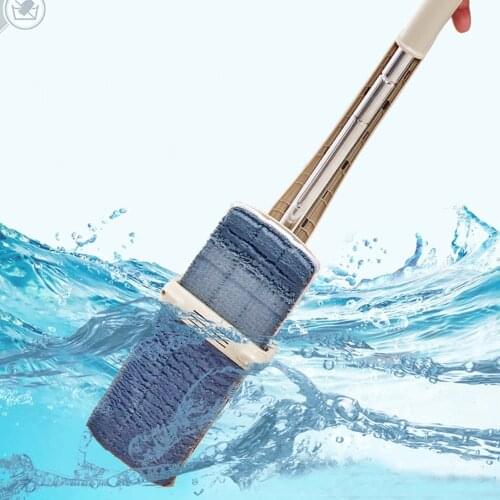 Flat Mop Free Hand Washing Stainless Steel Handle Spin Mop Home House Office Cleaning Tool Microfiber Pad Kitchen Floor Clean