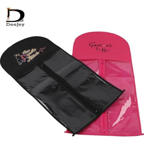 Black Virgin hair bundle ponytail hanger and zipper bags packaging sets,Wig Stands, Hair Extensions wigs packing Hanger bags