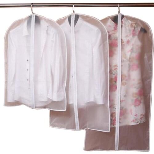 Dustproof Covers Transparent Dress Clothes Coat Garment Suit Cover Case Storage Bag Home Zipper Wardrobe Storage Bags 60XX